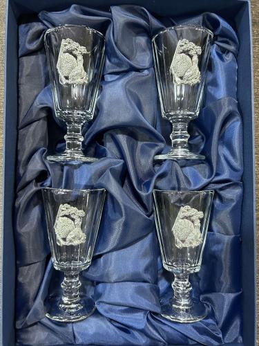 Набор лафитников L005 "Глухарь" 4шт. НлL005Гл-44