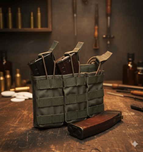 Подсумок-фастмаг тройной универсальный; ОЛИВА; 1000 D