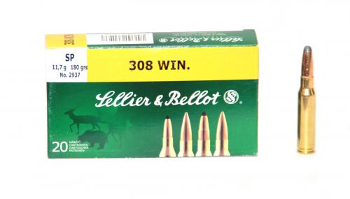 Патрон к.308Win 11,7гр SP п/об Sellier&Bellot 1уп/20шт