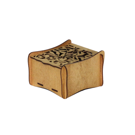 Шкатулка резная 130х130х100мм , морилка орех
