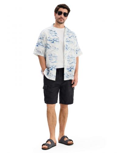 ШОРТЫ NORVEG LINEN МУЖСКИЕ CASUAL ЦВЕТ ЧЕРНЫЙ,