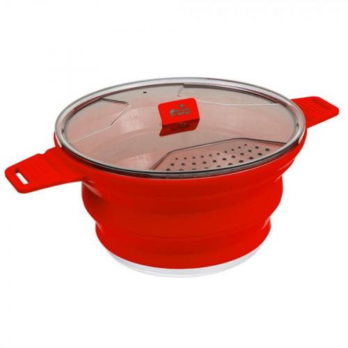 Котелок силиконовый Tramp 2,5л (терракотовый)