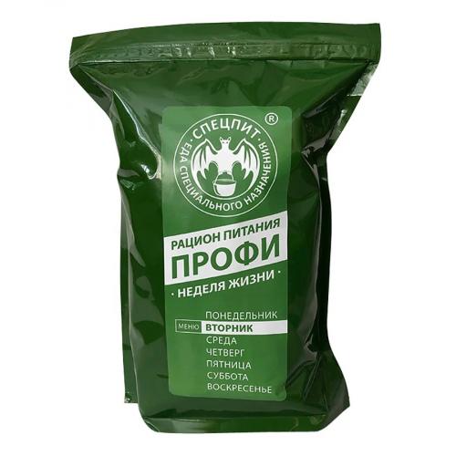 Рацион питания ПРОФИ меню ВТОРНИК