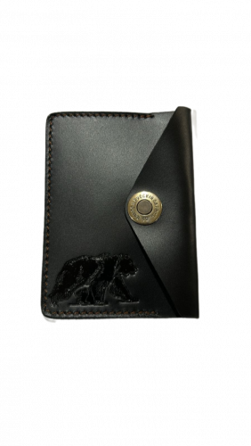 Обложка для охотничьих документов MINI (Черный, Медведь)