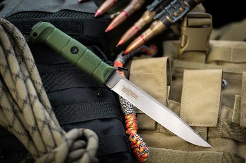 Нож VECTOR Sleipner SW OKH PS (StoneWash, Oliva Kraton Handle, Polyamide Sheath)