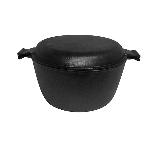 Кастрюля чугунная с крышкой-сковородкой C-20/30