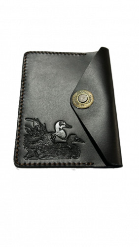 Обложка для охотничьих документов MINI (Черный, Утки)