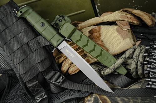 Нож VECTOR 420HC TW OKH PS (StoneWash, Olive Kraton Handle, Polyamide Sheath)