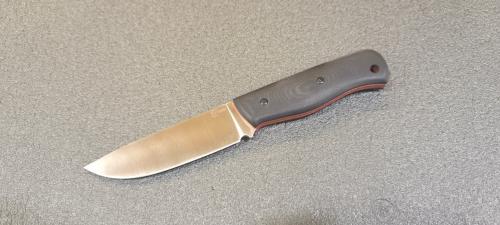 Нож Соболь, ст.Х12МФ, ц.м. рук.G10 черн.крас.сп, чехл.кайдекс