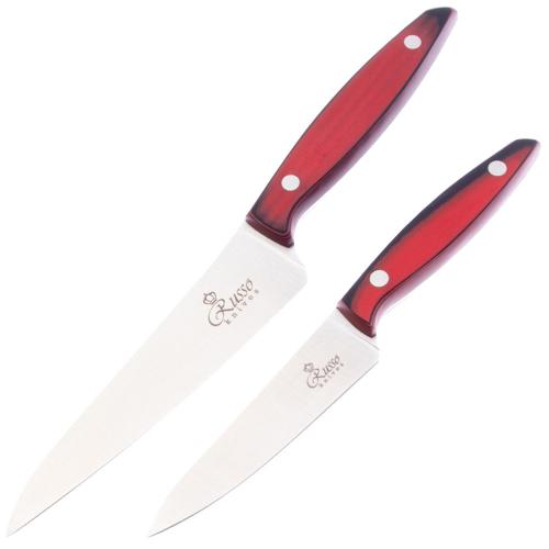 Набор кухонных ножей ALEXANDER SM AUS-8 Red G10 (Satin, Black-Red G10 Handle)