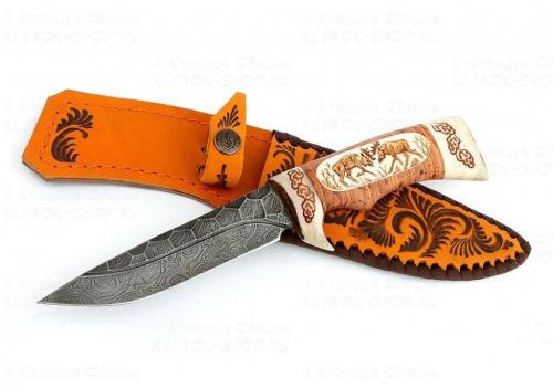 Нож Лазутчик, дам.ст.,бер.,упор,кость