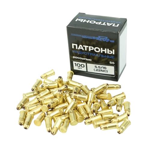 Патрон монтажный "ГОУ" к.22NC (5,5х16) под револьвер "Бульдог"(100шт)