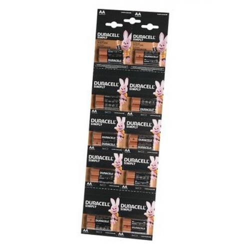Батарейка LR 6 Duracell Simply 2/10BL отрывной (2шт)