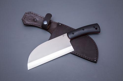 Нож Сербский, ст.95Х18, ц.м. рук.G10 черн., красн.сп. (в чехле)