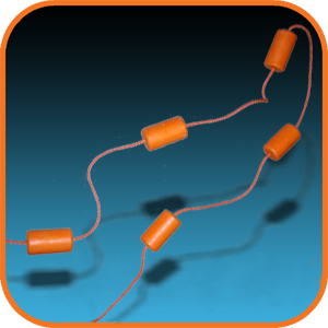 Ограждение зон купания ОЗК-40 дл.25м 40 поплавков оранж