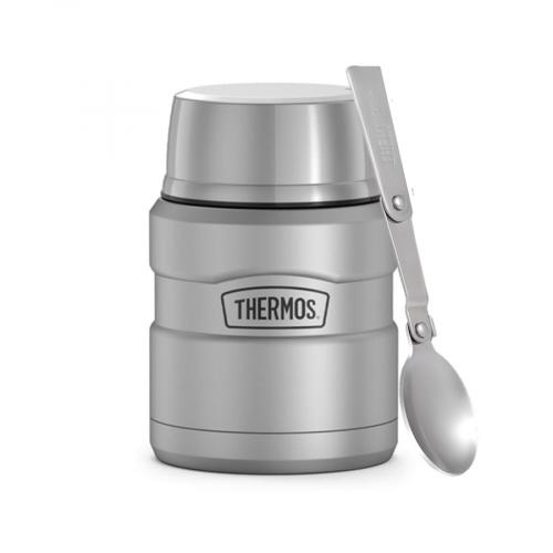 Термос для еды THERMOS KING SK-3000 MMS 0,47L, складная ложка из нержавеющей ста