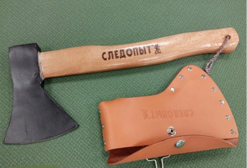 Топор туристический "СЛЕДОПЫТ", 370*155*110 мм, 995 гр., в кожаном чехле