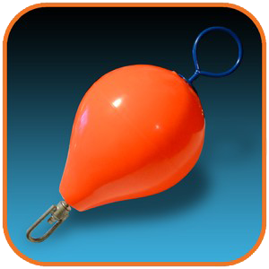 Буй (ПВХ) d36*74см надувной металл шток 31л красный