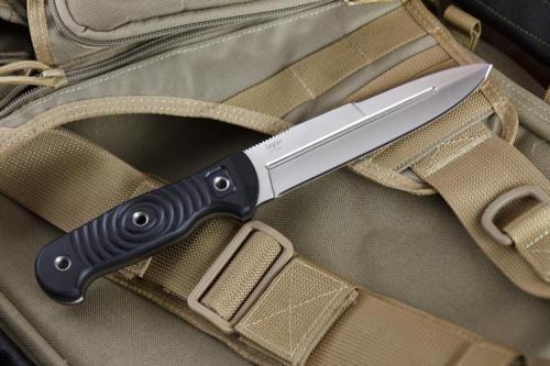 Нож LEGION D2 SW G10-BH CAMO (StoneWash, G10 Black Handle, CAMO MOLLE Sheath)