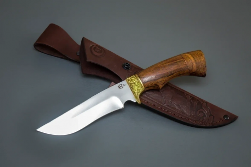 Нож Галеон, ст.65х13,литье рукоять ценные породы дерева