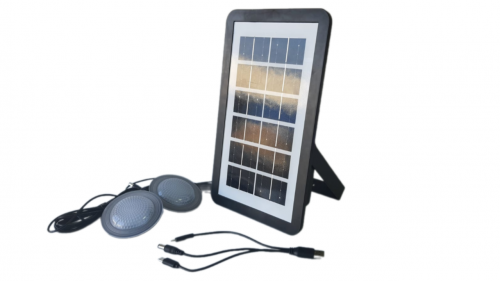 Фонарь кемпинговый CL-082 с солн.панелью (+2 фонаря, кабели зарядки), Bluetooth