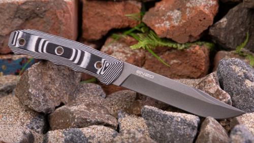 Нож ENZO D2 TW G10-BWH KS (TacWash, G10 Black-White Handle, Kydex Sheath) тур.