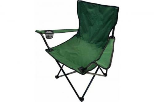 Кресло складное с подлокотниками и подстаканником в чехле (ДЕ-430) "Дружба"