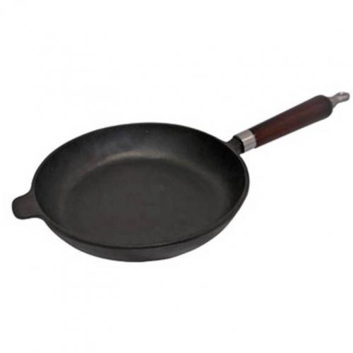 Сковорода чугунная с деревянной ручкой CIF28-W, диам - 28 см