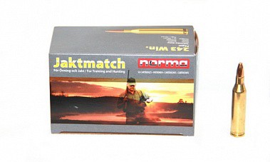 Патрон к.243Win 6,2гр FMJ Jaktmatch Norma 1шт