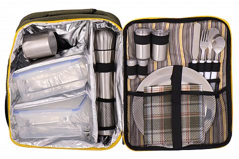 Сумка для пикника CONDOR на 1 персону TWCS-2086A45.Термос,2 термоконт., мет.по