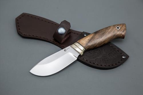 Нож Бобр сталь VG-10 лит.мельх., орех (кап)