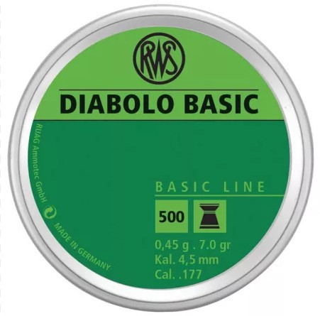 Пуля пневм. RWS Diabolo Basic 4.5 мм, 0.45г (500шт)