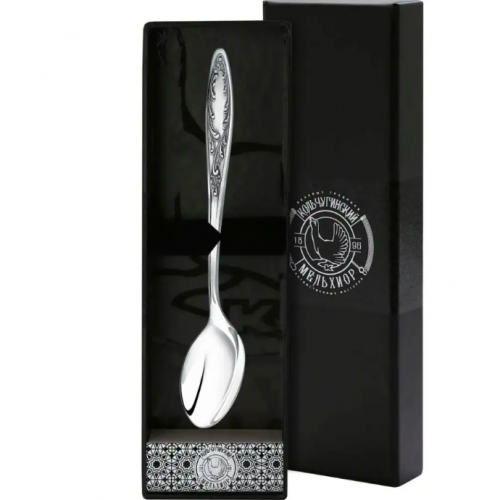 Ложка чайная "Пламя" посереб. с черн. С3308