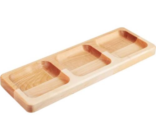 Менажница трехсекционная 30х10х1,8 см (берёза)