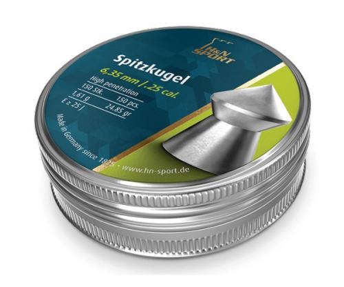 Пуля пневм. HN Spitzkugel кал. 6,35мм, 1,61г (150 шт./бан.)