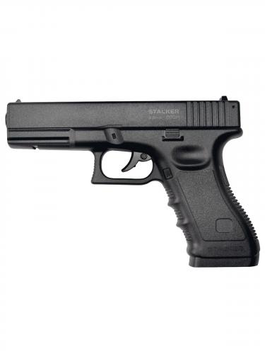 Пистолет пневм. Stalker S17GM ("Glock17") к.4,5мм, металл, 120 м/с, чёрный 640г