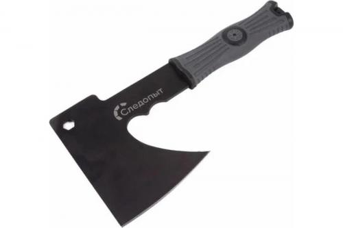 Топор туристический "СЛЕДОПЫТ", 240х130х85 мм 350 гр с обрезин ручкой в чехле