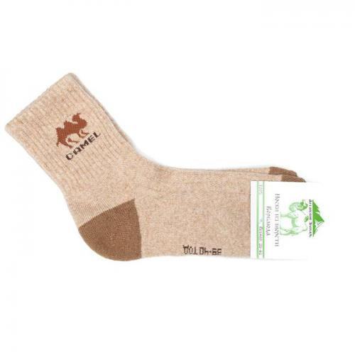 Носки Шерсть Верблюда Бежевый-т.коричневый