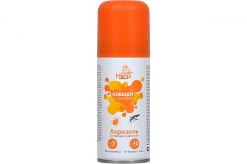 Аэрозоль от КЛЕЩЕЙ и КОМАРОВ акарицидно-репеллентный, 75 мл HELP