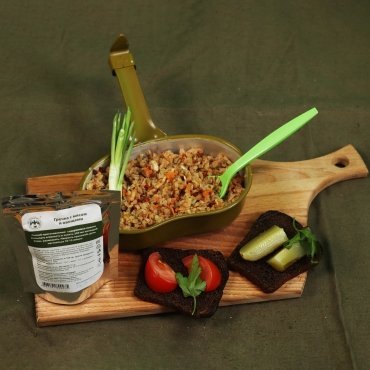 Гречка с мясом и овощами, 70 г