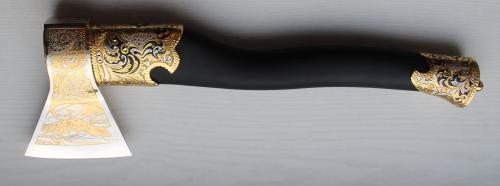 Топор сувенирный позолоченый (в коробке)