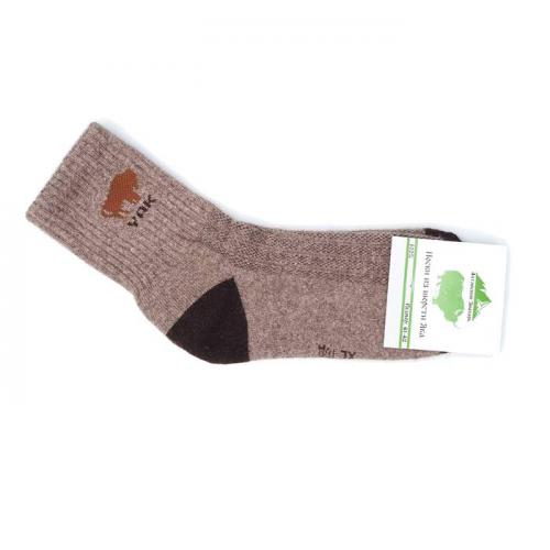 Носки Шерсть Яка Св.коричневый-коричневый