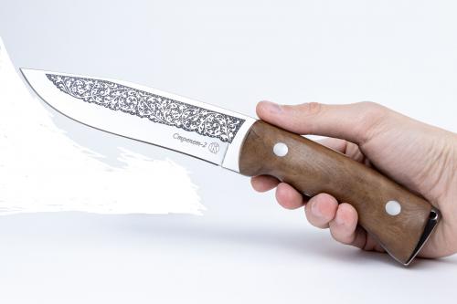 Нож Кизляр "Стрепет-2" (дерево, орех, с рисунком)