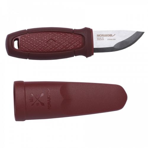 Нож Morakniv Eldris, нержавеющая сталь, цвет красный, с ножнами