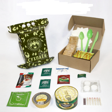 Сухой паек РАЗОВЫЙ "УЖИН" Вариант 1 (ИРП-УЖИН1) СПЕЦПИТ