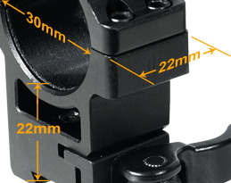 Кольца быстросъемные Leapers 30мм,высок. на 11ммRQ2D3224