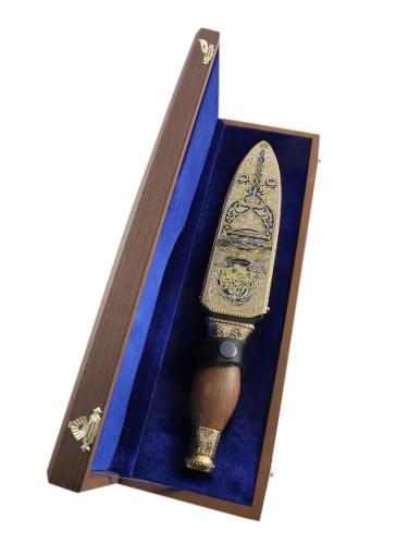 Нож сув.разд."Фокс " (Волки) ЭИ-107, ножны кожа