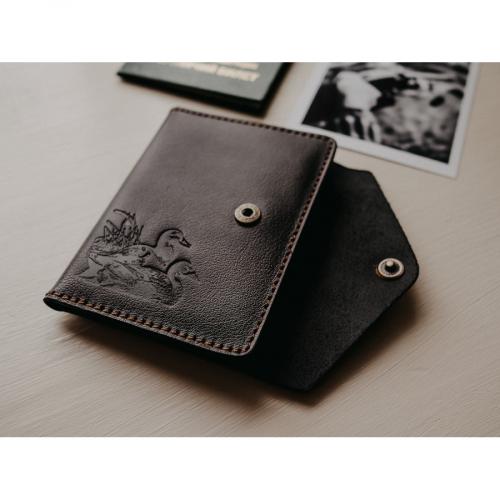 Обложка для охотничьих документов (Черный, Утки)