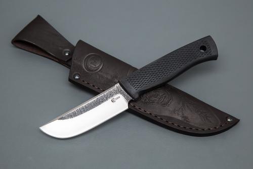 Нож Соболь 1, ст.Х12МФ, след ковки, рук. Elastron (черный)