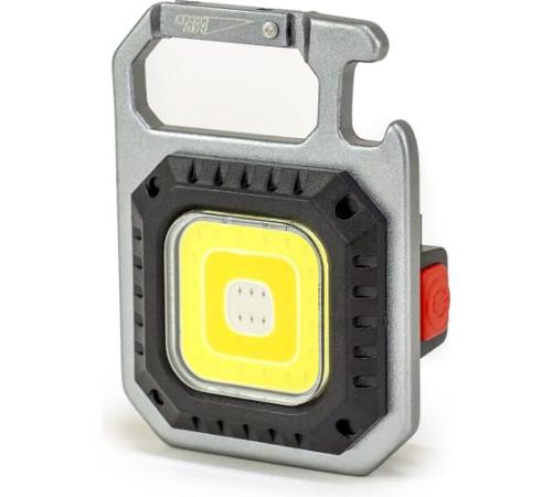 Фонарь-мультитул ЯРКИЙ ЛУЧ KM-130 "Муравей" COB-брелок max670лм +red, акк.400mAh